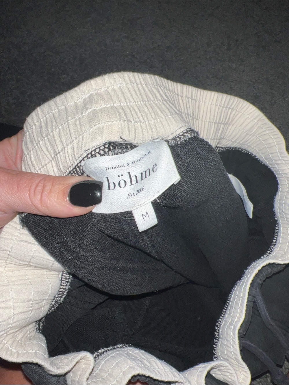 böhme Black and Cream Women's Hat